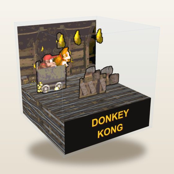 Donkey Kong Country cube diorama