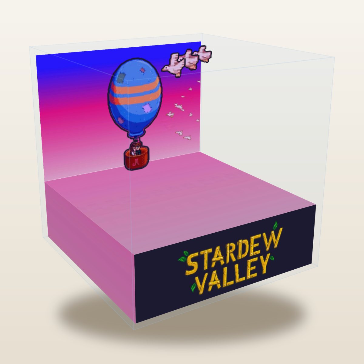 Stardew Valley cube diorama, Harvey's Balloon