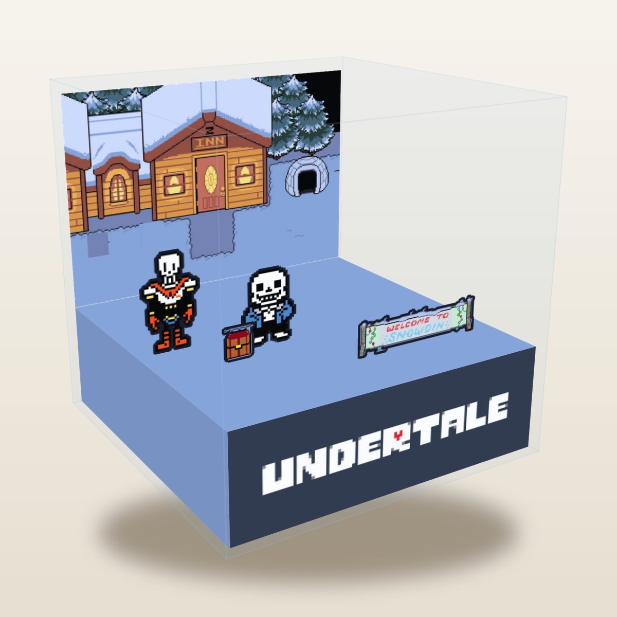 Undertale cube diorama, Snowdin